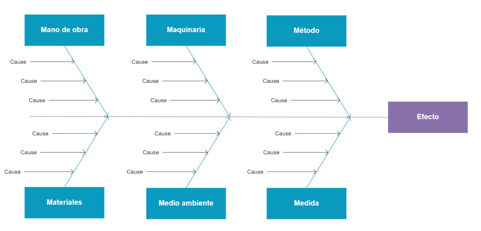 Diagrama de pescado para la atención de No conformidades Softgrade
